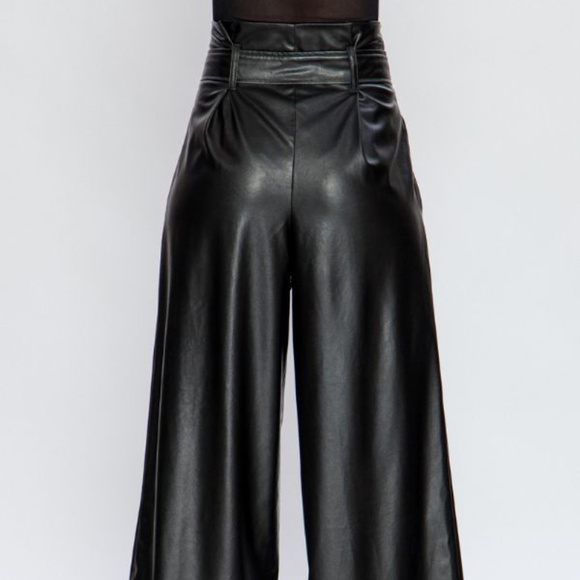 Jealous 🍅Tomato Leather Wide Leg Pants - Picture 5 of 5